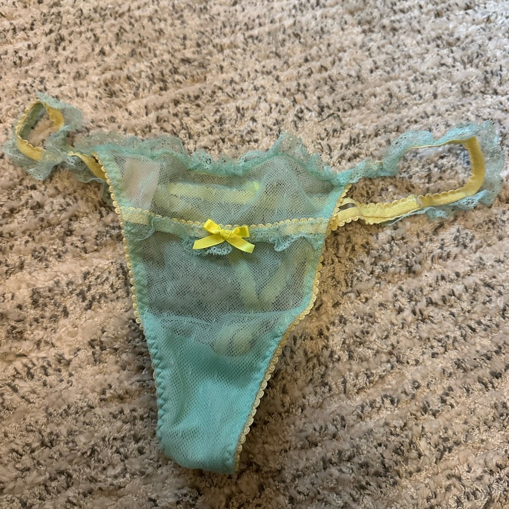 Victoria's Secret Kids Sheer Aqua and Lemon Bottoms